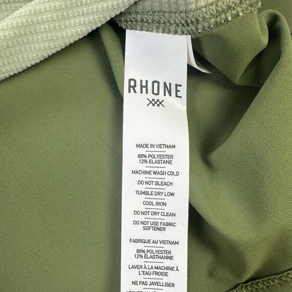Rhone Extra Mile Shirt Mens Large Green Athletic Performance Tee UPF 50+ - Picture 7 of 11